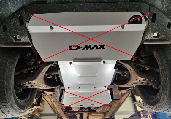 Steel skid plate for Isuzu D-Max