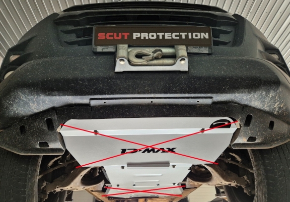 Steel skid plate for Isuzu D-Max