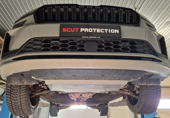 Aluminum skid plate for Skoda Kodiaq